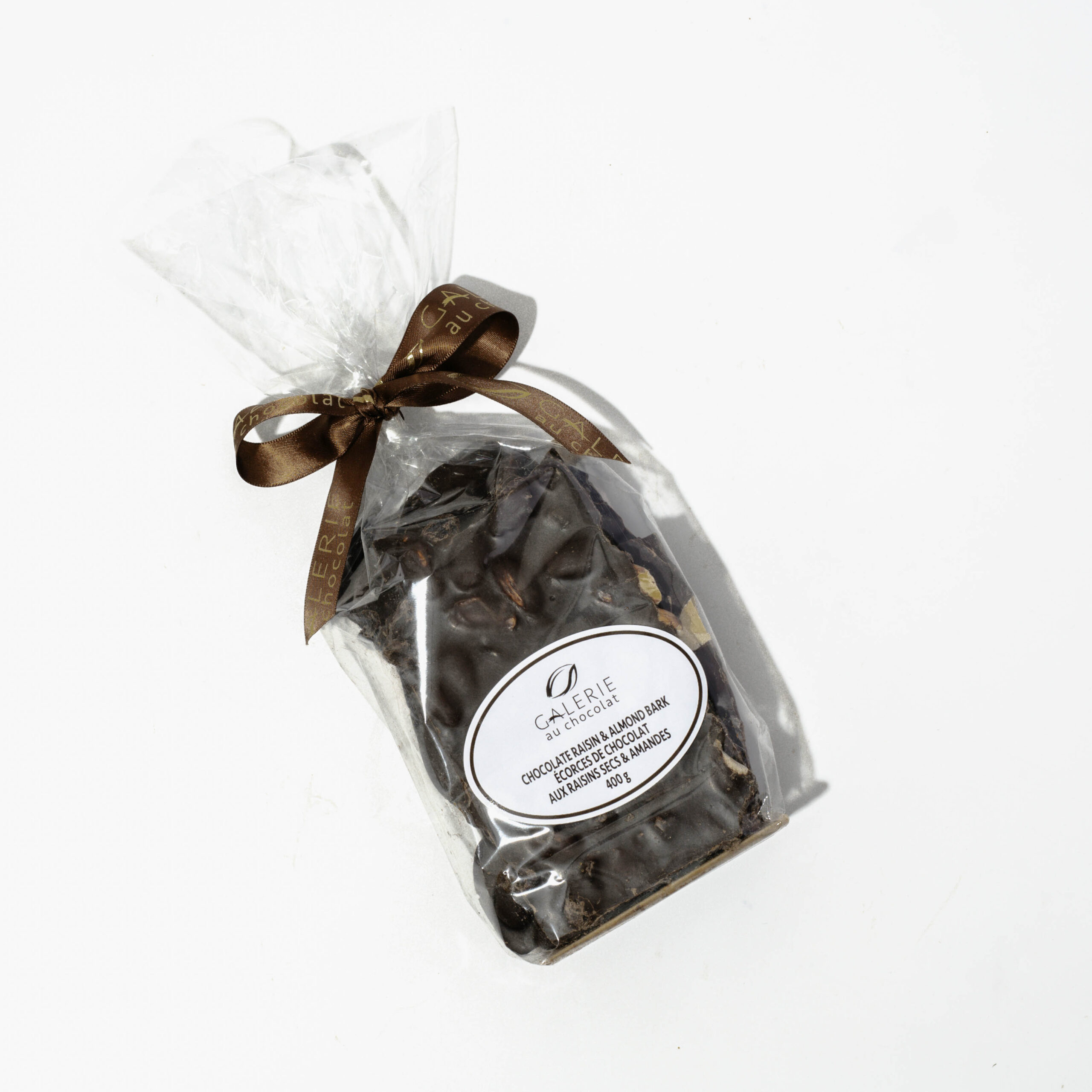 Dark Chocolate Almond Raisin Bark 400g