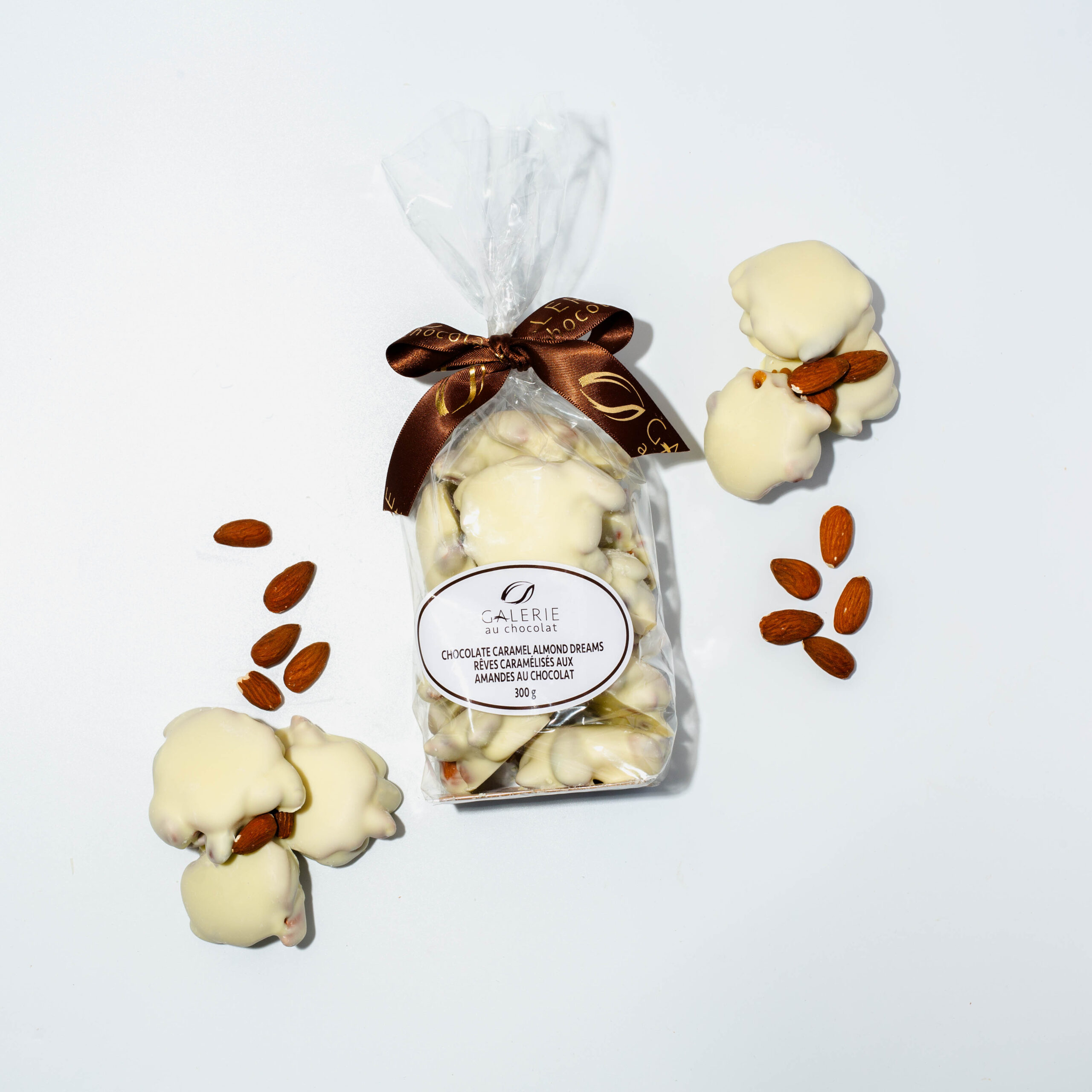 Rêves Caramélisés aux Amandes au Chocolat Blanc 300g