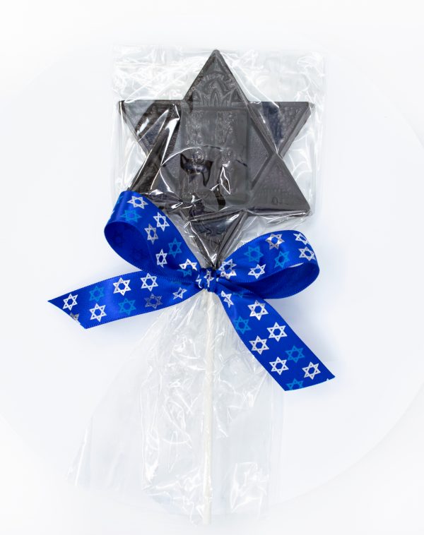 Sucette Pareve Magen David au chocolat noir 50g