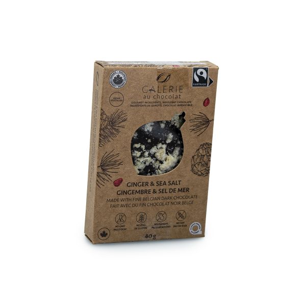 Fairtrade - Chocolat Noir Gingembre et Sel de Mer 40g