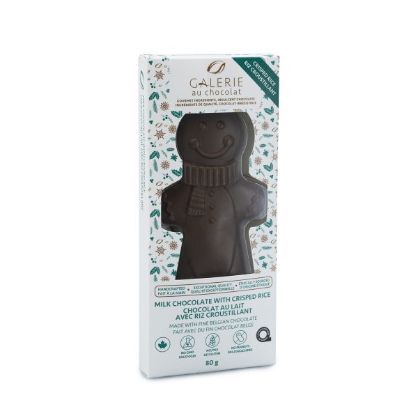 Fêtes - Chocolat au Lait (Bonhomme Pain d'Épices) avec Riz Croustillant - 80g