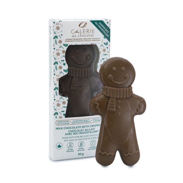 Fêtes - Chocolat au Lait (Bonhomme Pain d'Épices) avec Riz Croustillant - 80g