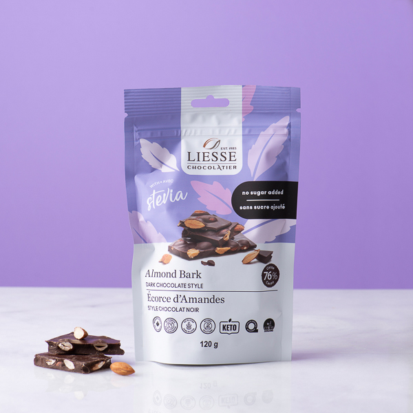 Sans Sucre Ajouté - Écorces d'amandes - Style chocolat noir 120g