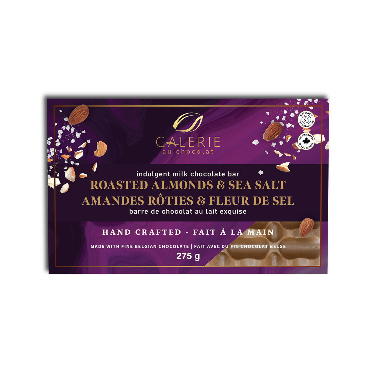 Milk Chocolate Roasted Almonds & Sea Salt - 275 g