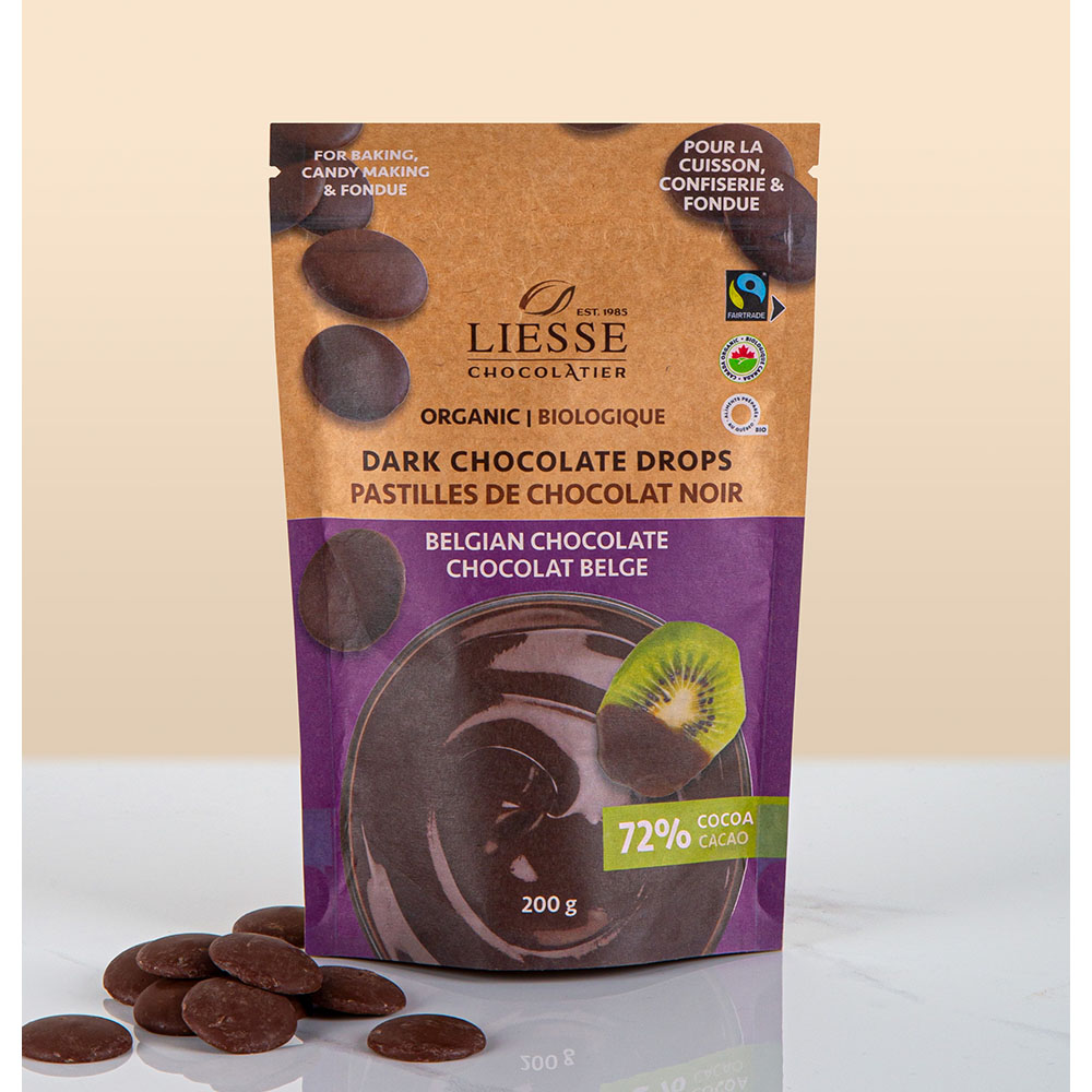 Pastilles De Cuisson Fairtrade & Biologiques au Chocolat Noir 72%